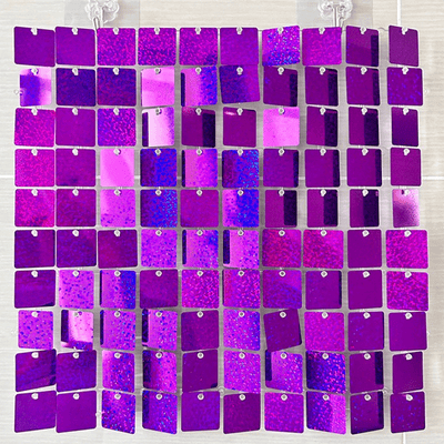  PET pneumatic plate shimmer mirror silk sequin wall panel