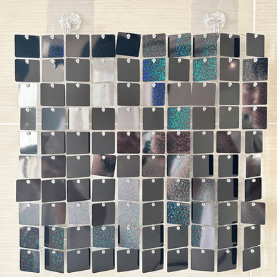  PET pneumatic plate shimmer mirror silk sequin wall panel