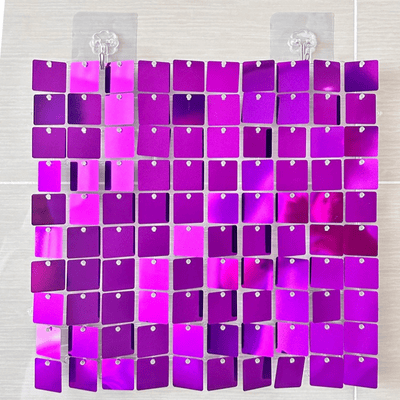  PET pneumatic plate shimmer mirror silk sequin wall panel