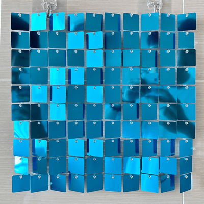  PET pneumatic plate shimmer mirror silk sequin wall panel
