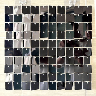  PET pneumatic plate shimmer mirror silk sequin wall panel