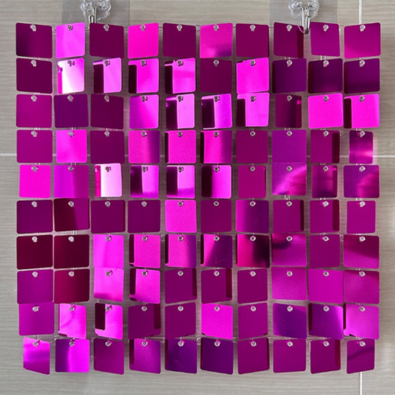  PET pneumatic plate shimmer mirror silk sequin wall panel