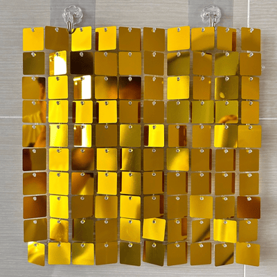  PET pneumatic plate shimmer mirror silk sequin wall panel