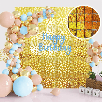  PET pneumatic plate shimmer mirror silk sequin wall panel