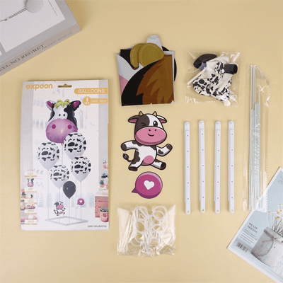 Party Decoration Farm Series Cute Cow Zebra Balloon Set
