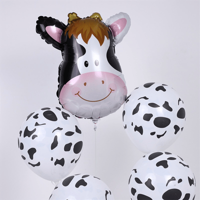 Party Decoration Farm Series Cute Cow Zebra Balloon Set