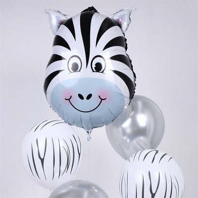 Party Decoration Farm Series Cute Cow Zebra Balloon Set