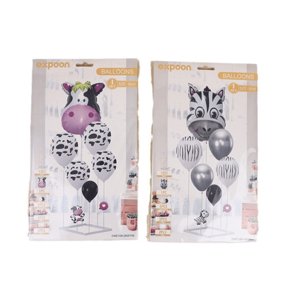 Party Decoration Farm Series Cute Cow Zebra Balloon Set