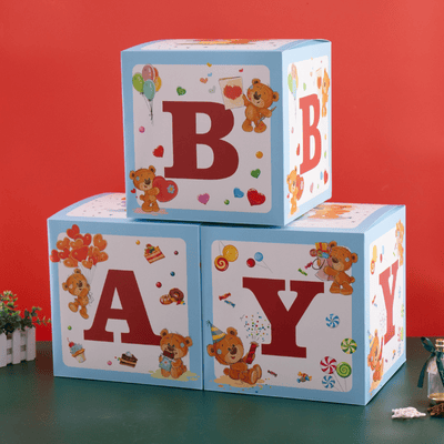 Balloon box baby shower gift box Colorful printed cartoon box