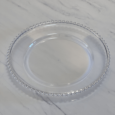13inch Round Plastic Classic Gold Beaded Charger Plates