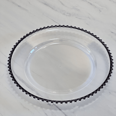 13inch Round Plastic Classic Gold Beaded Charger Plates