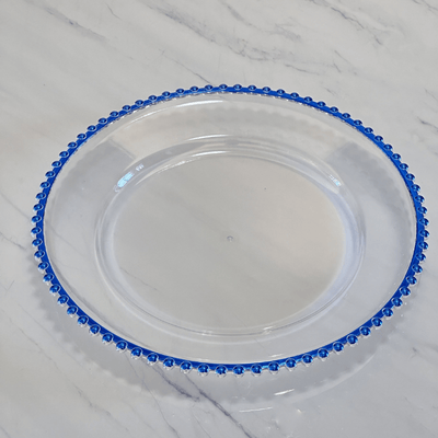 13inch Round Plastic Classic Gold Beaded Charger Plates
