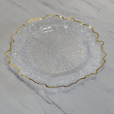  Cheap PS Clear 13 Inch Sunflower Plastic Charger Plates