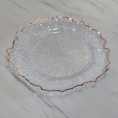  Cheap PS Clear 13 Inch Sunflower Plastic Charger Plates