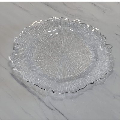  Cheap PS Clear 13 Inch Sunflower Plastic Charger Plates