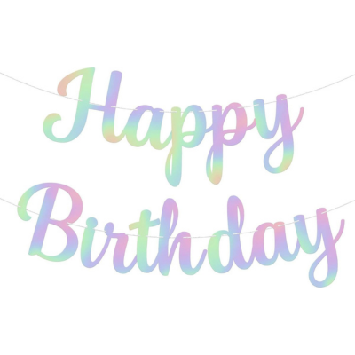Zhaosen Glitter Happy Birthday Paper Banner 