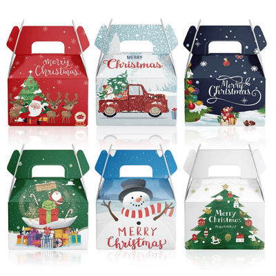 Merry Christmas Party Favors Gift Box Goodies Boxes 