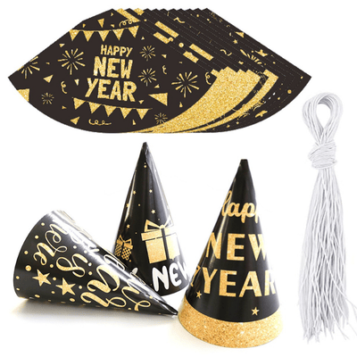 2025 Happy New Year Paper  Cone Hats Children's Adult Party