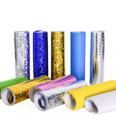 Paper streamers holographic metallic rolls serpentine streamers