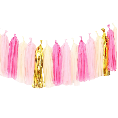 Mixed DIY Tissue Paper Tassel Garland Party Decorations 