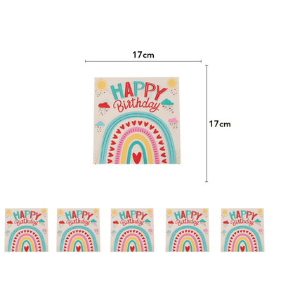 Rainbow theme party disposable tableware set kids party 