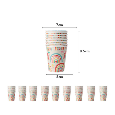Rainbow theme party disposable tableware set kids party 