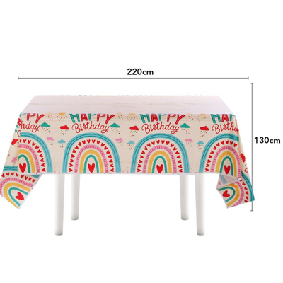 Rainbow theme party disposable tableware set kids party 
