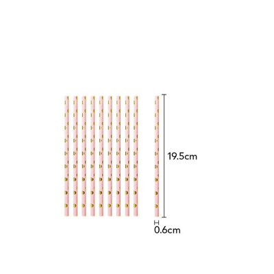 Wedding party pink gold dot disposable dinnerware set