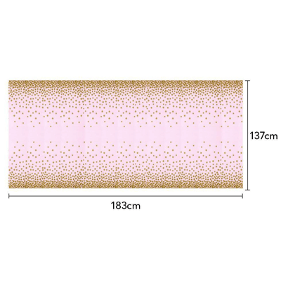Wedding party pink gold dot disposable dinnerware set