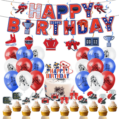 Hockey sports party hot sale happy birthday party decoration