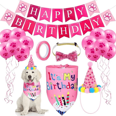 Pet party dog birthday party supplies decoration set 