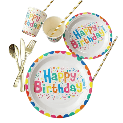 New disposable birthday party supplies tableware set 