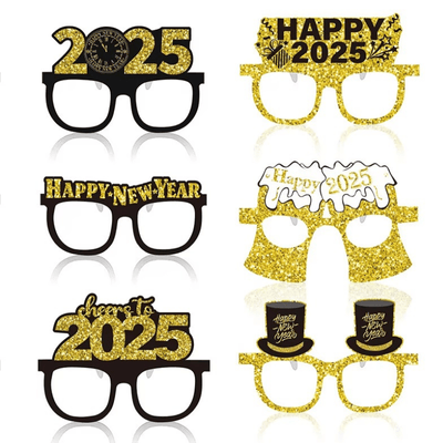2025 new year eve party favors paper 3D glasses decoration