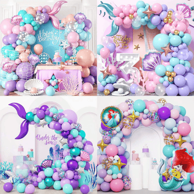 Mermaid balloon garland arch kit birthday wedding party decor