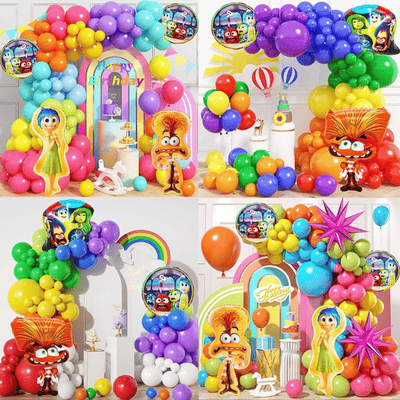 Rainbow balloon arch garland kit kids birthday party decor