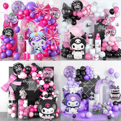 Cartoon theme balloon chain arch kit kids birthday party decor