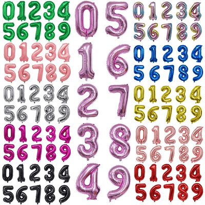 High quality 32 Inch number 0-9 aluminum film  balloons