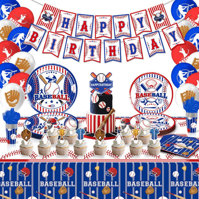 New baseball theme birthday party supplies tableware decor