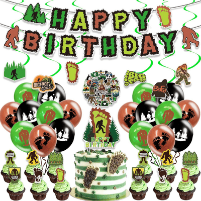 New arrival big foot theme birthday party decorations set