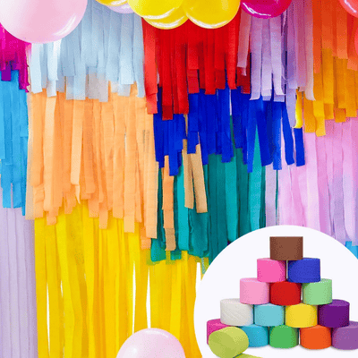 4.5cm*25m crepe paper streamer birthday wedding party decoration