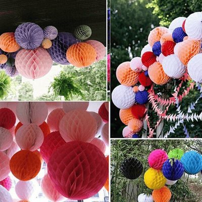  Factory hot sale handmade tissue paper honeycomb balls