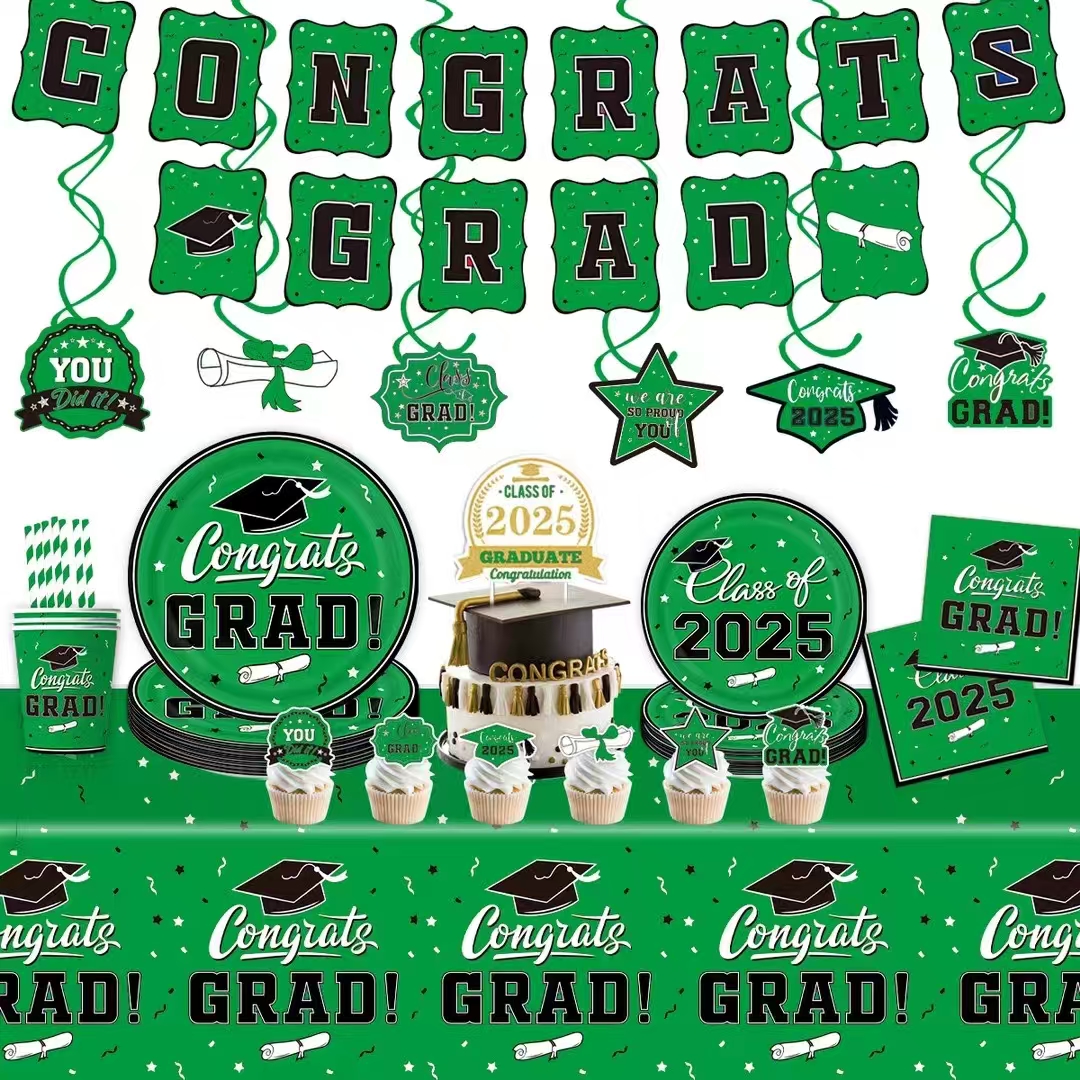 Customize 2025 New Graduation season party tableware set 