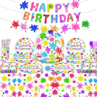 New Arrival art painting theme kids birthday party supplies 