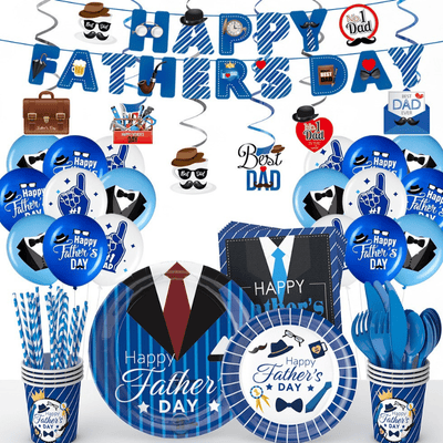 2025 Fathers day theme party tableware decoration set