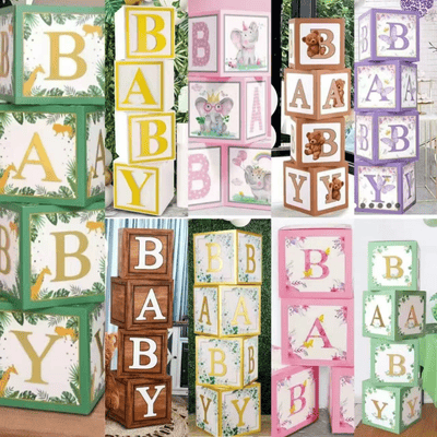 Balloon box baby shower gift box Colorful printed cartoon box